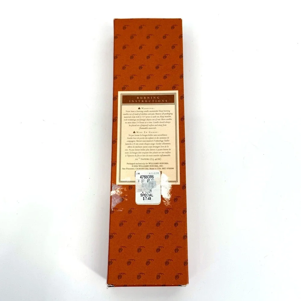 NEW Williams Sonoma Tiny Tapers Autumn 10 In Olive Green Set of 12 Candles‎ USA